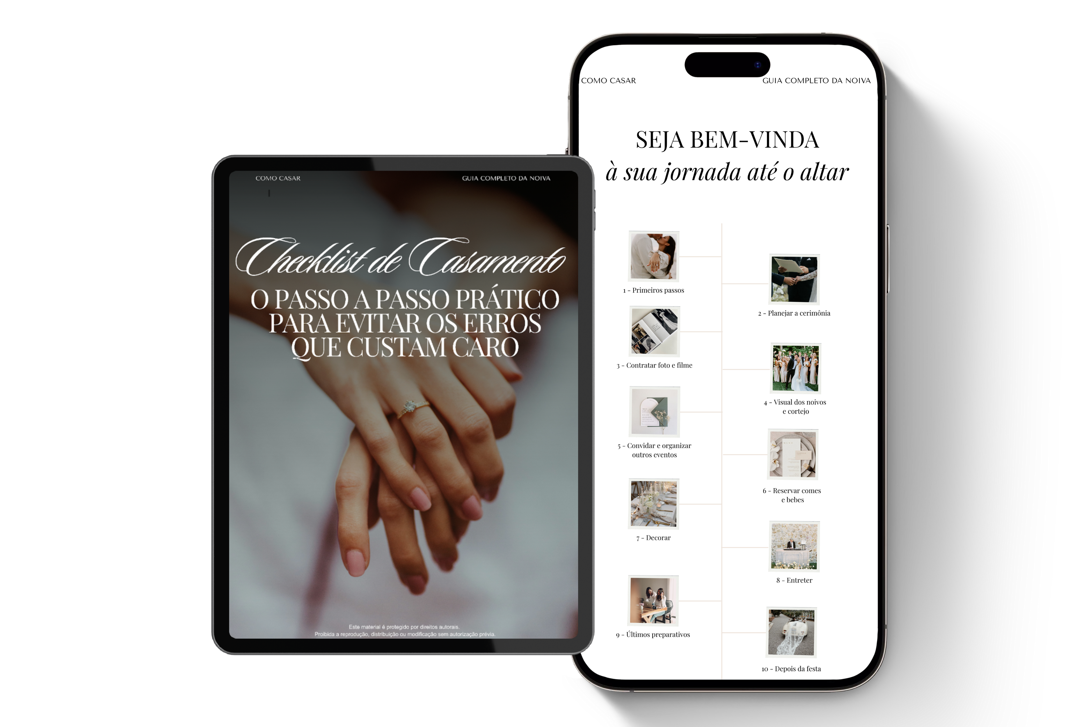 Mockup do Checklist de Casamento